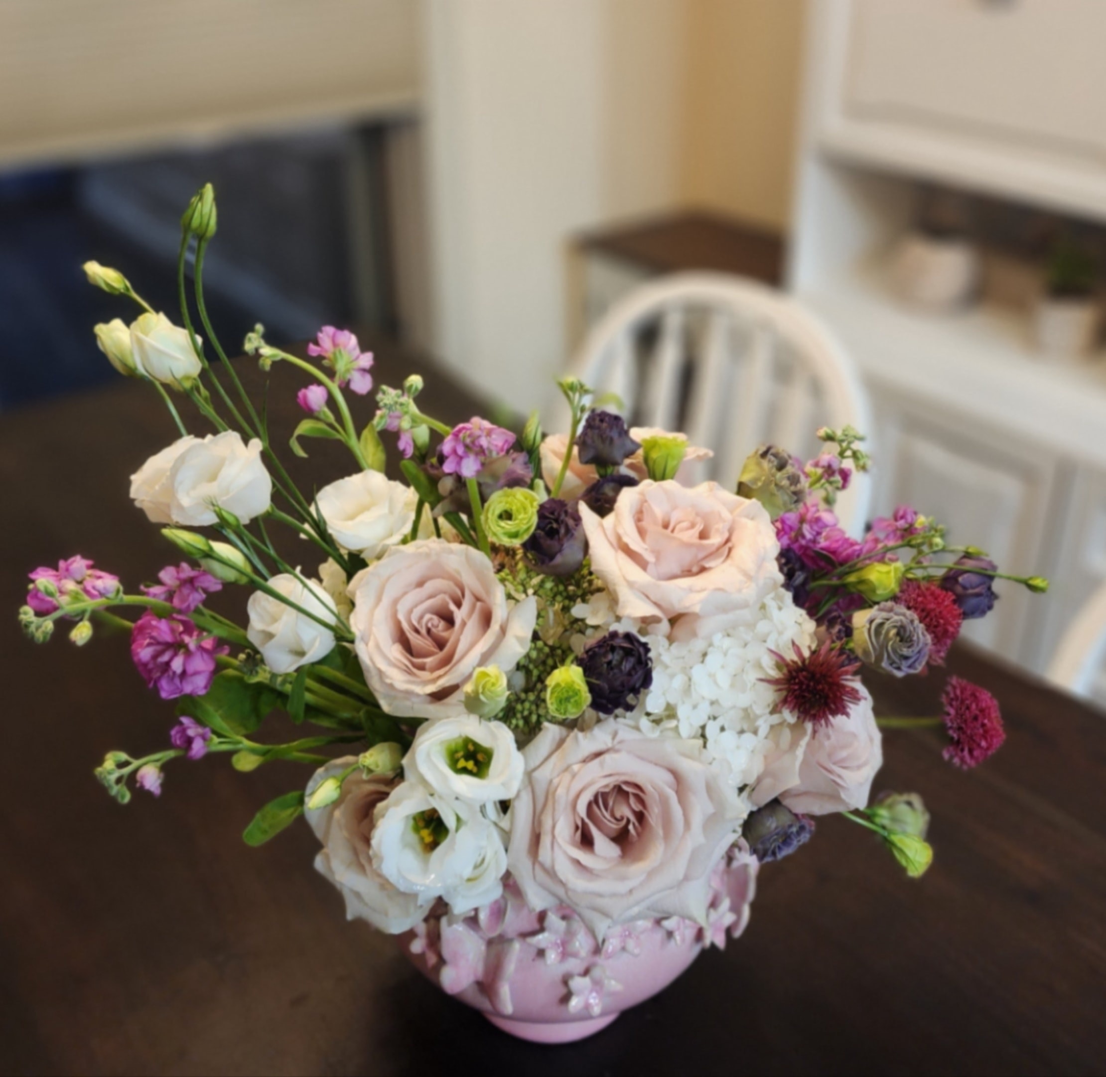 Floral arch ceremony backdrop