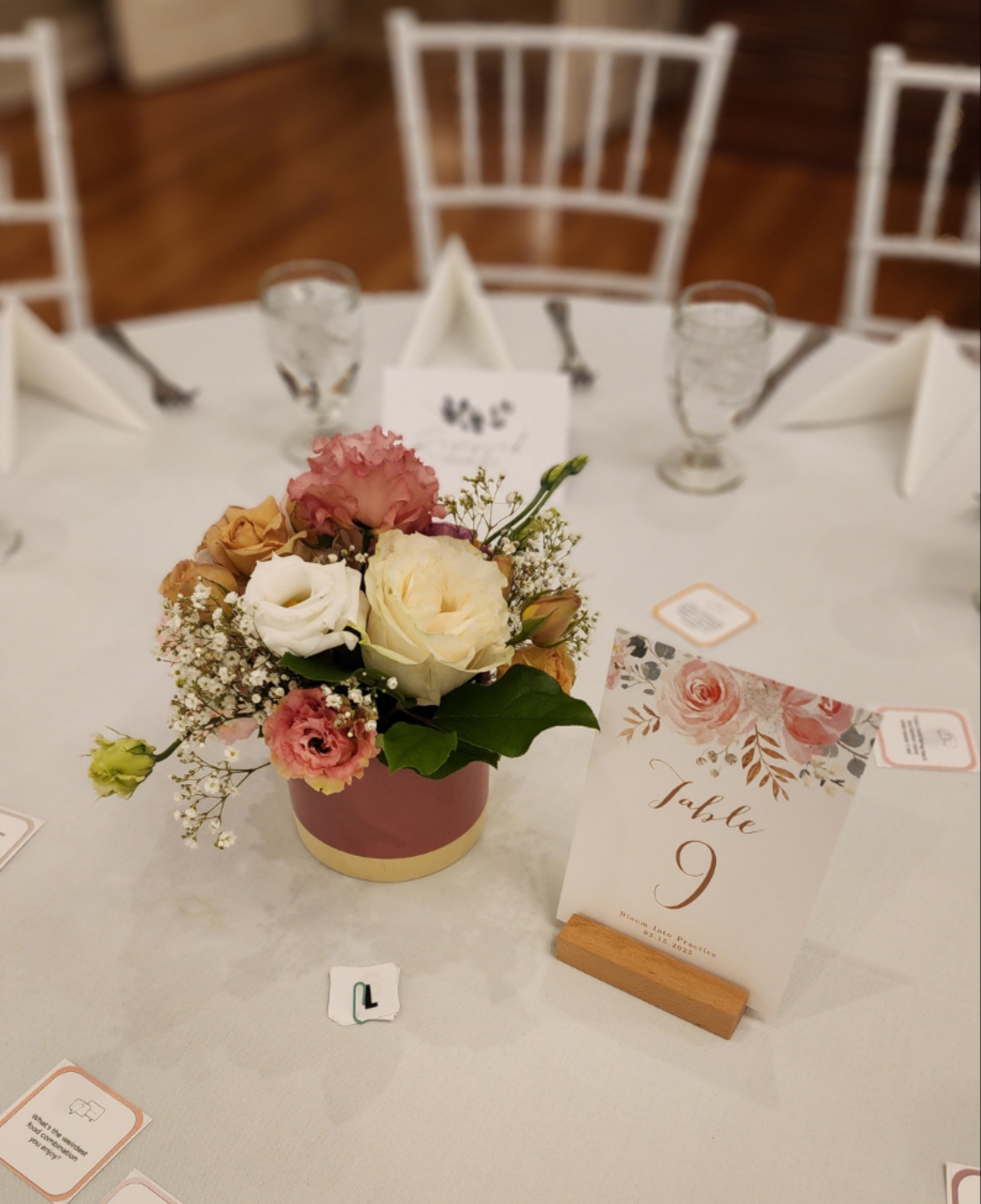 Corporate event floral installation