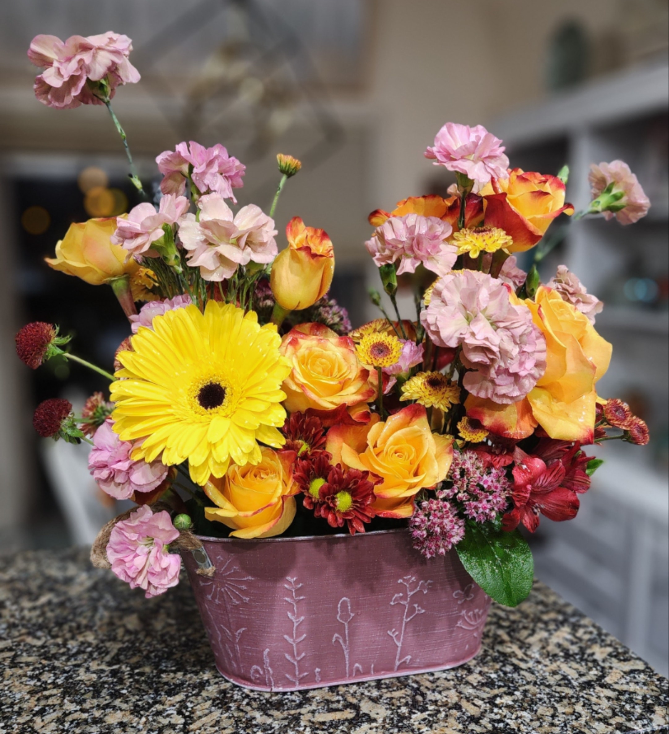 Bespoke wrapped bouquet artisan gift