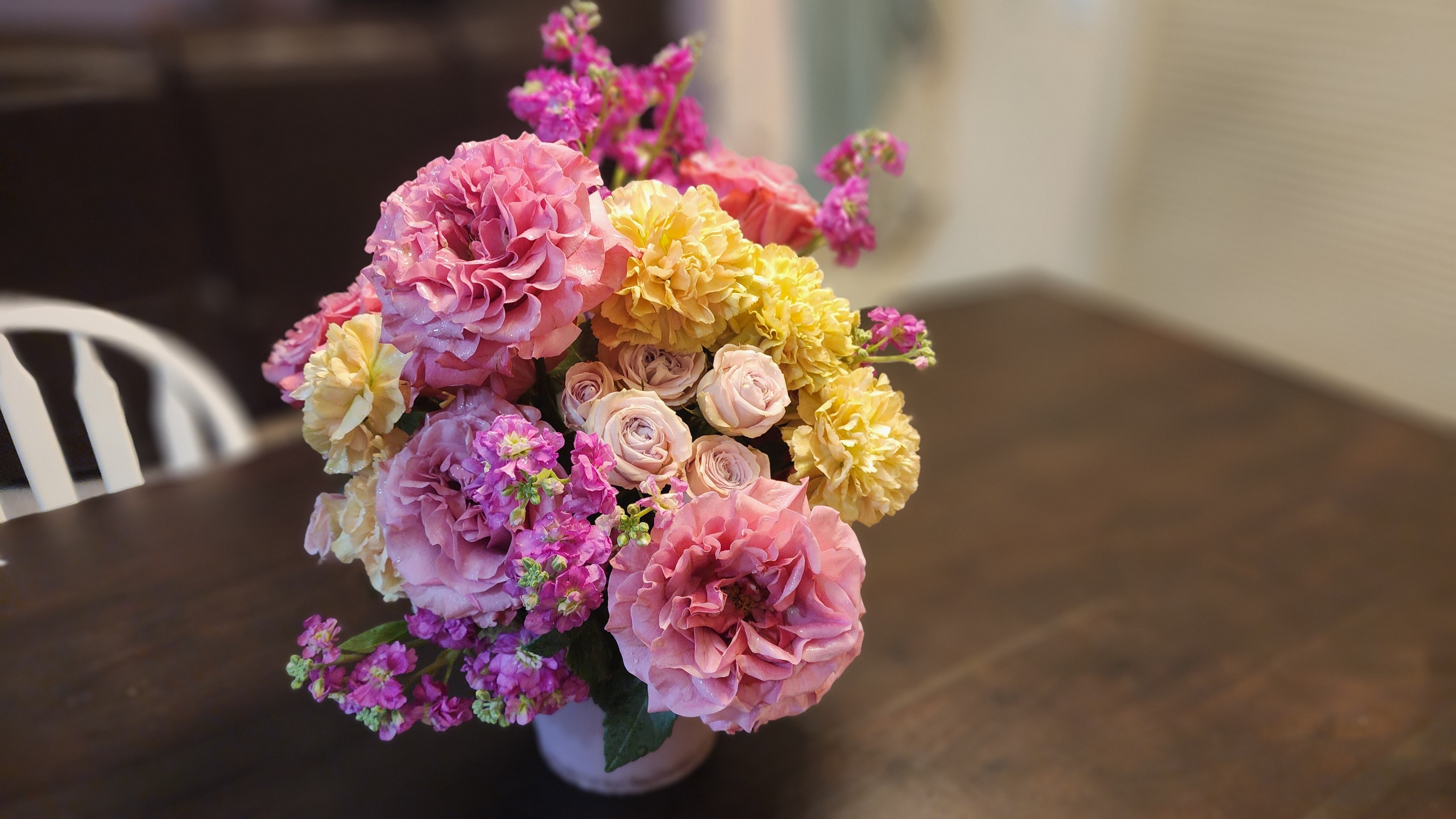 Wildflower meadow bouquet loose natural stems rustic